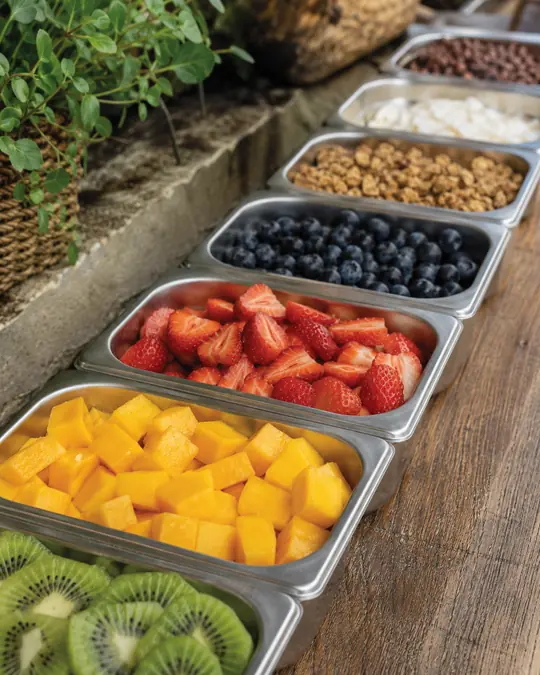La barra de toppings
